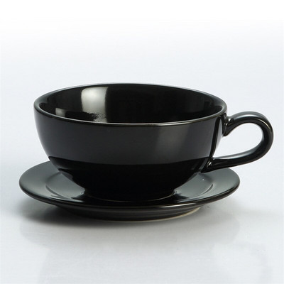 Europietiško stiliaus spalvingas kavos puodelis su lėkštučių rinkiniu Creative Underglaze Biuro popietės arbatos puodelis Porcelianinis kapučino latte puodelis