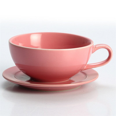 Europietiško stiliaus spalvingas kavos puodelis su lėkštučių rinkiniu Creative Underglaze Biuro popietės arbatos puodelis Porcelianinis kapučino latte puodelis