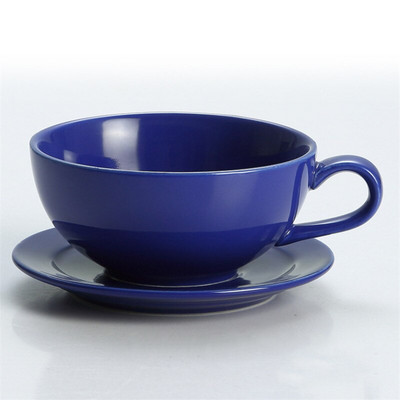 Europietiško stiliaus spalvingas kavos puodelis su lėkštučių rinkiniu Creative Underglaze Biuro popietės arbatos puodelis Porcelianinis kapučino latte puodelis