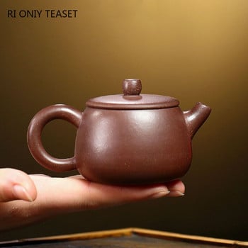 100ml Yixing Purple Clay Teapot Διάσημο Χειροποίητο Τσαγιού Μικρής χωρητικότητας Raw Ore Purple Mud Beauty Kettle κινέζικο σετ τσαγιού Zisha