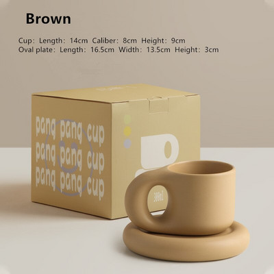 Set de căni de cafea, mic, alb, din ceramică, nordic, decorativ, mic dejun pentru băut latte, ceai cu lapte, farfurie, ceașcă reutilizabilă pentru nuntă