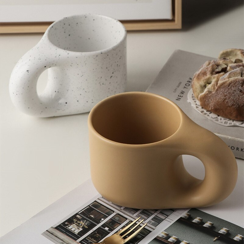 Set de căni de cafea, mic, alb, din ceramică, nordic, decorativ, mic dejun pentru băut latte, ceai cu lapte, farfurie, ceașcă reutilizabilă pentru nuntă