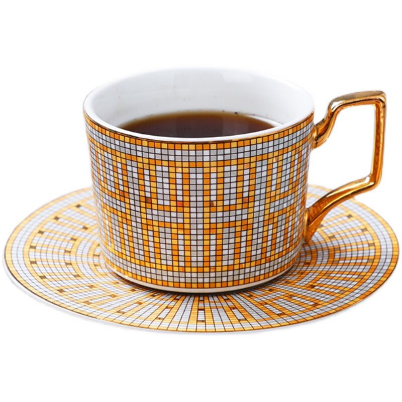 Ceașă de cafea din ceramică din mozaic, ceașcă de apă pentru uz casnic, mic dejun, fulgi de ovăz, ceașcă de lapte, set farfurii, accesorii pentru bucătărie pentru casă