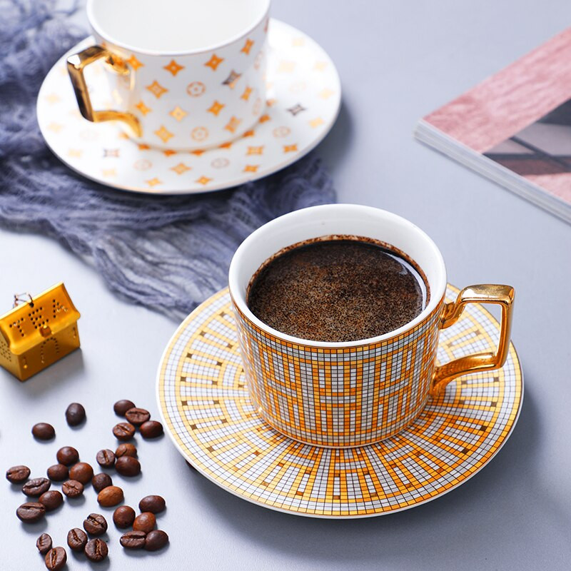 Ceașă de cafea din ceramică din mozaic, ceașcă de apă pentru uz casnic, mic dejun, fulgi de ovăz, ceașcă de lapte, set farfurii, accesorii pentru bucătărie pentru casă