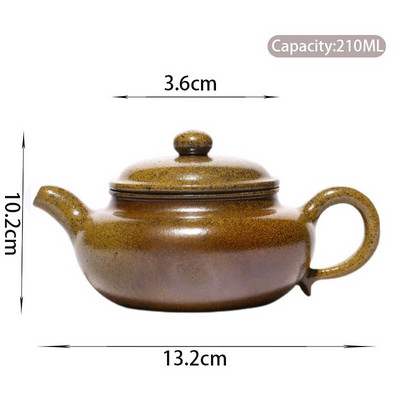 210 ml tradicinis Yixing purpurinio molio arbatinukas žaliavinės rūdos krosnies mainų antikvarinis arbatos puodas Zisha filtras grožio virdulys arbatos rinkiniai reikmenys
