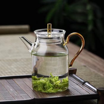 China Retro Imitation Song Glass Teapot with Handle Kung Fu Tea Set Puer Kettle Bubble Tea Pot Οικιακά σκεύη τσαγιού