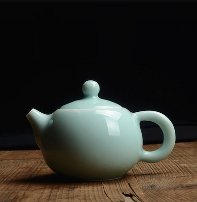 Longquan celadon, kis teáskanna, jégrepedéses máz, kerámia kungfu teaset, teáskanna, kb 140 ml Akciós ~