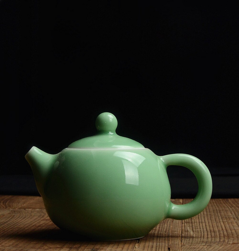 Longquan celadon, kis teáskanna, jégrepedéses máz, kerámia kungfu teaset, teáskanna, kb 140 ml Akciós ~