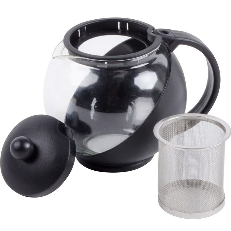 BORREY boroszilikát üveg teáskanna eltávolítható infúziós szűrővel Half Moon Flower teáskanna kávéfőző hőálló üveg teáskanna