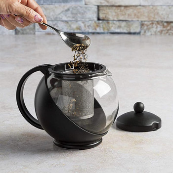 Τσαγιέρα BORREY Half Moon με αφαιρούμενο έγχυση Blooming και Loose Leaf Tea Maker Σετ τσαγιού Flower Flower Puer Oolong Tea Kettle