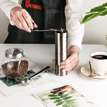 Χειροκίνητος Μύλος Καφέ Μίνι Χειροποίητος Μύλος Καφέ από Ανοξείδωτο Ατσάλι Μύλος Μύλος εργαλείων κουζίνας Αξεσουάρ καφέ