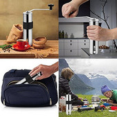 Сребърна кафемелачка Мини ръчна ръчна мелница от неръждаема стомана Ръчно изработени мелнички за кафе на зърна Мелница Кухненски инструменти Мелнички