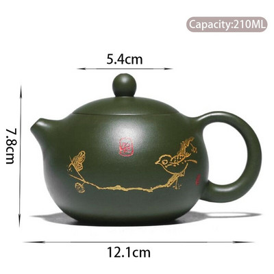 210 ml ceainice Yixing din argilă violetă Master Handmade Xishi ceainic cu bile cu filtru ceainic autentic chinezesc Zisha set de ceai Cadouri