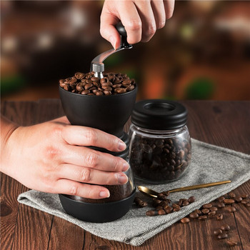 Χειροκίνητος μύλος καφέ με κεραμικά γρέζια, μύλος χεριού Coffee μύλος Coffee bean Grinder Burr Φορητό καφετιέρα Κατσαρόλα καφέ Bean MakerR