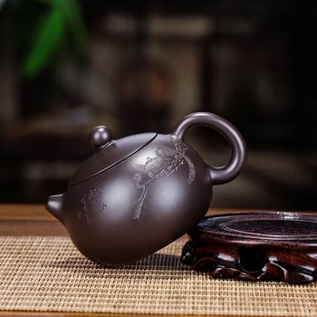 120ml Κινεζική Yixing Purple Clay Teapot Raw Ore Black Mud Xishi Tea Pot Zisha Filter Beauty Kettle Αξεσουάρ οικιακού σετ τσαγιού