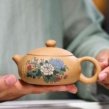 180ml Κινεζικά Yixing Purple Clay Teapots Raw Ore Section Mud Flat Xishi Tea Pot Χειροποίητο φίλτρο Zisha Kettle Οικιακά ποτά