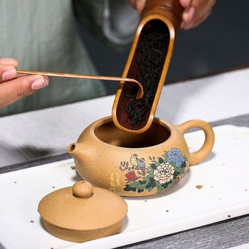 180ml Κινεζικά Yixing Purple Clay Teapots Raw Ore Section Mud Flat Xishi Tea Pot Χειροποίητο φίλτρο Zisha Kettle Οικιακά ποτά