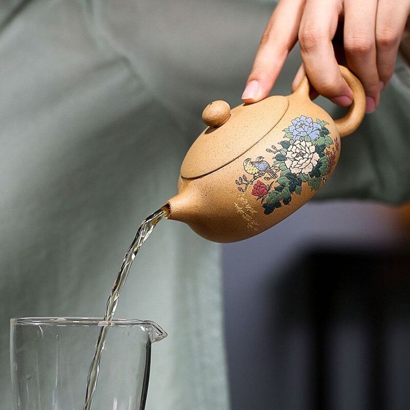 180 ml kineski Yixing ljubičasti glineni čajnici Raw Ore Section Mud Flat Xishi Lonac za čaj Ručno izrađeni filter Zisha Kuhalo Posuđe za domaćinstvo