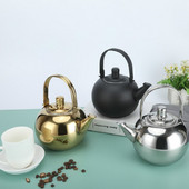 Naujas storas nerūdijančio plieno arbatinukas, 1,6 l arbatinukas, išskirtinis arbatinukas, restoranas, viešbučio virdulys, buitinis arbatinukas, gėlių arbatinukas