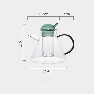 Stiklinis arbatinukas permatomas vitražas arbatinukų rinkinys aukštai temperatūrai atsparus retro kavos puodo alaus filtro krepšelio talpykla