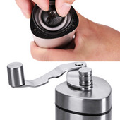 Rasnita manuala de cafea Mini rasnita de cafea din otel inoxidabil cu manivela masina de tocat pulbere portabila conica cu maner