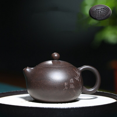 Yixing Чайник лилав глинен филтър xishi чайник красота чайник Сурова руда Ръчно изработен сервиз за чай Персонализиран автентичен Tie Guanyin 170 ml