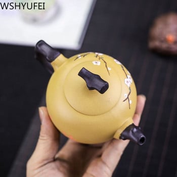 Αυθεντικό δοχείο τσαγιού Yixing μωβ πηλός Plum Dragon Egg Teapot Ore Βραστήρας ομορφιάς Χειροποίητο σετ τσαγιού Προσαρμοσμένα δώρα 250ml