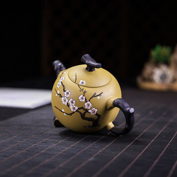 Αυθεντικό δοχείο τσαγιού Yixing μωβ πηλός Plum Dragon Egg Teapot Ore Βραστήρας ομορφιάς Χειροποίητο σετ τσαγιού Προσαρμοσμένα δώρα 250ml