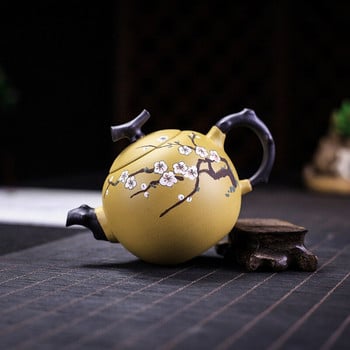 Αυθεντικό δοχείο τσαγιού Yixing μωβ πηλός Plum Dragon Egg Teapot Ore Βραστήρας ομορφιάς Χειροποίητο σετ τσαγιού Προσαρμοσμένα δώρα 250ml