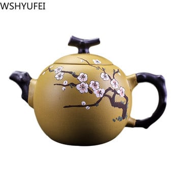 Αυθεντικό δοχείο τσαγιού Yixing μωβ πηλός Plum Dragon Egg Teapot Ore Βραστήρας ομορφιάς Χειροποίητο σετ τσαγιού Προσαρμοσμένα δώρα 250ml