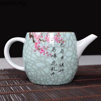 WSHYUFEI Αυθεντική τσαγιέρα Jingdezhen Porcelain Art Bird Exquisite Enamel Color Teapot χειροποίητα κεραμικά Teaware Σετ τσαγιού 280ml