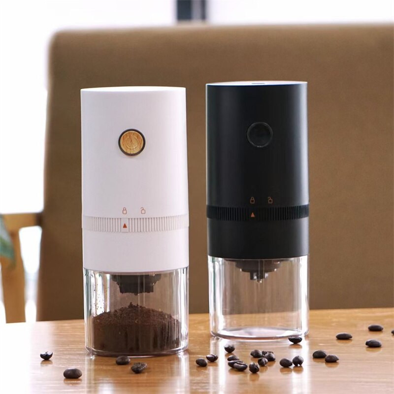 2022 m. Naujas atnaujinimas Kavos malūnėlis Nešiojamas automatinis malūnėlis Keraminis kavos pupelių malūnėlis C TYPE-C USB greitas įkrovimas