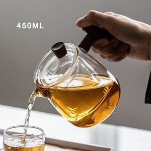 Ceainice simple din sticlă PINNY Conține căptușeală de filtru Ceainic Kung Fu de borosilicat de înaltă rezistență Vase portabile