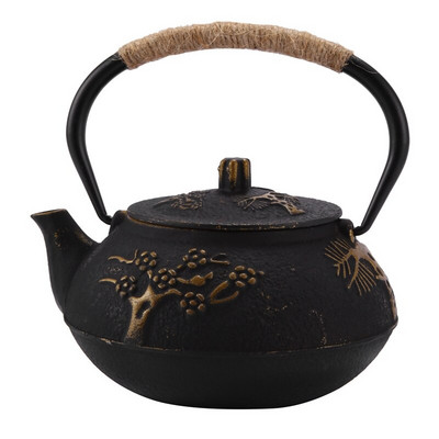 Japoniškas ketaus arbatinukas su nerūdijančio plieno infuzija / sieteliu , slyvų žiedai 30 uncijų ( 900 ml )