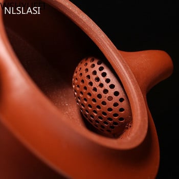 NLSLASI Yixing Zisha Teapot Διάσημος βραστήρας Dahongpao Pure handmade Raw ore Purple Clay Τσαγιέρα Αναβάθμιση φίλτρου μπάλας 140ml