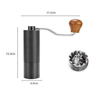 Kaštonų C3 nešiojamasis rankinis kavos malimo aparatas NERŪDIJANČIO PLIENO BURRS Aukštos kokybės aliuminio rankiniai kavos malimo įrankiai