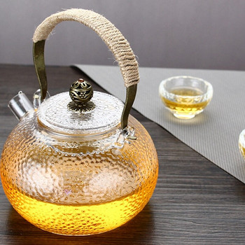 700 мл чайник, студен чайник, чук, топлоустойчиво стъкло, прозрачна медна дръжка, лъчева тенджера, която може да се нагрява, чайник