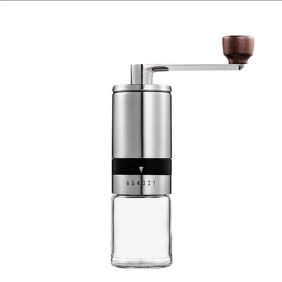 Nešiojamas nerūdijančio plieno rankinis kavos pupelių malūnėlis Reguliuojamas kavos pupelių riešutų malūnas su rankiniais malūnėliais kavos virtuvės įrankis