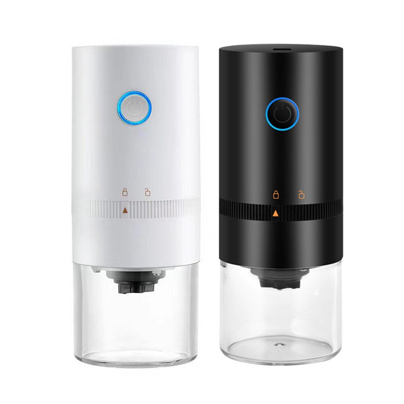 Електрическа кафемелачка Кафе Автоматична мелница за кафе на зърна Кафе машина за еспресо за дома Пътуване Преносима USB акумулаторна