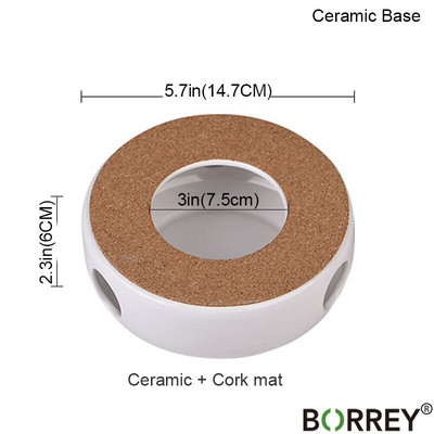 BORREY átlátszó boroszilikát üveg teáskanna kivehető 304-es rozsdamentes acél infúziós tűzhely biztonságos laza levelű teáskanna szerszámos vízforraló készlet