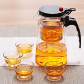 Teáskészletek Hőálló üveg teáskanna Tea infuser Kínai Kung Fu teáskészlet Vízforraló Kávés Üvegfőző Kényelmes irodai teáskannák