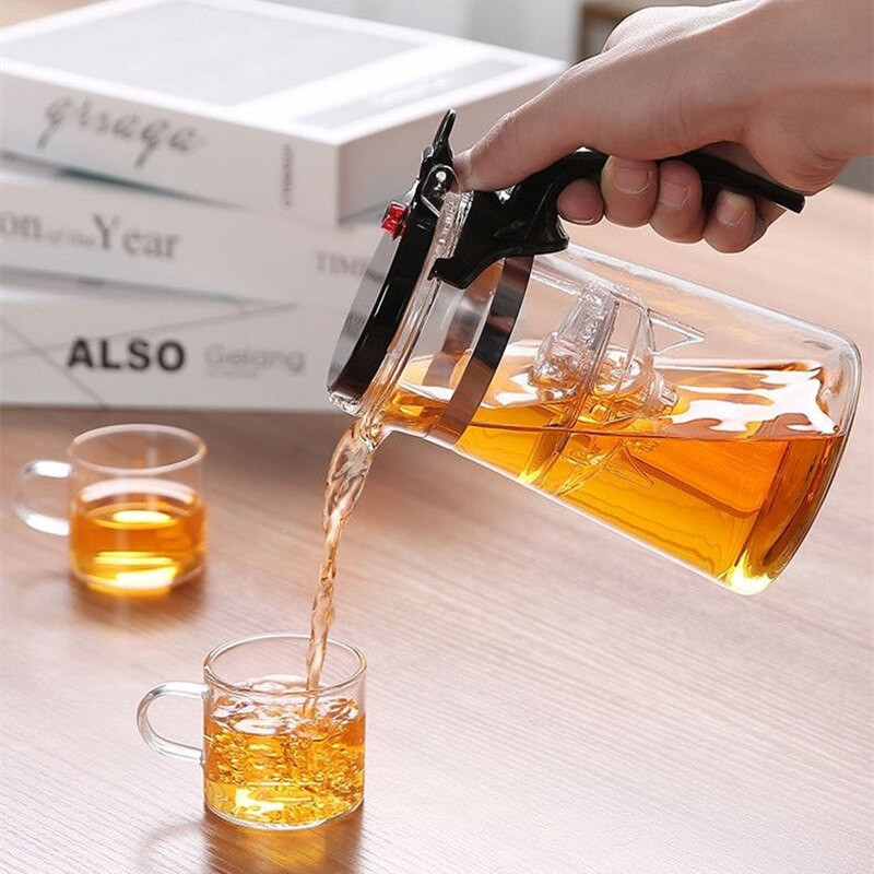 Teáskészletek Hőálló üveg teáskanna Tea infuser Kínai Kung Fu teáskészlet Vízforraló Kávés Üvegfőző Kényelmes irodai teáskannák