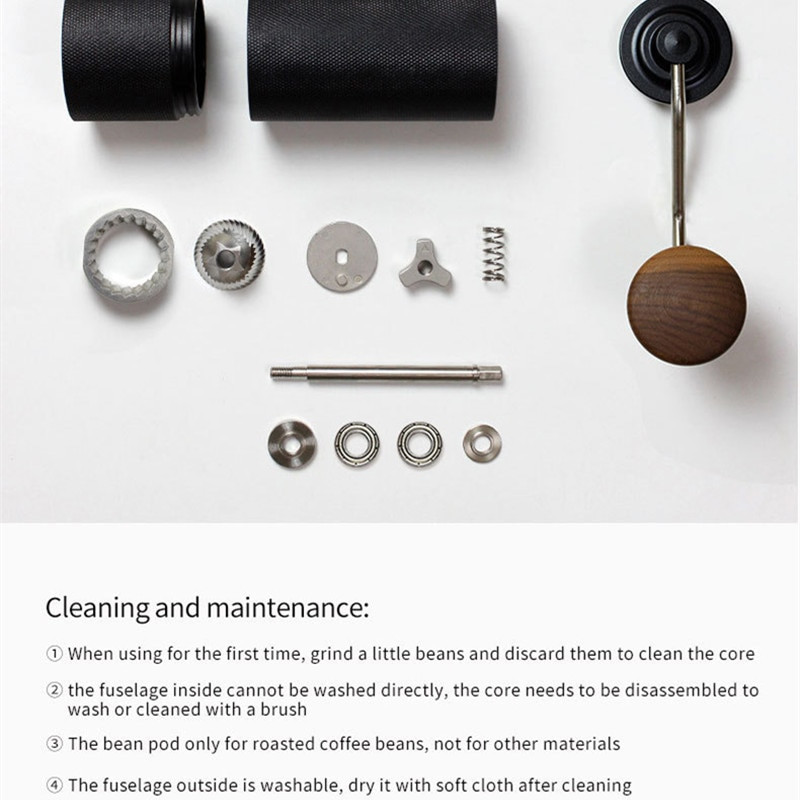 Kaštonų C3 rankinis kavos malūnėlis S2C viduje Aukštos kokybės nešiojamas rankinis malūnėlis su dviguba guolio padėtimi