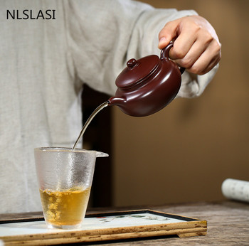 WSHYUFEI Автентичен чайник Yixing zisha tea pot Сурова руда Лилава кал Китайски ръчно изработен чайник лилава глина съдове за пиене 210 ml