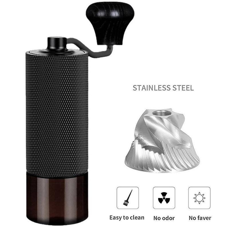Râșniță manuală de cafea în interiorul râșniței portabile de înaltă calitate, cu poziționare dublă a rulmenților, pentru unelte de cafea de bucătărie de acasă
