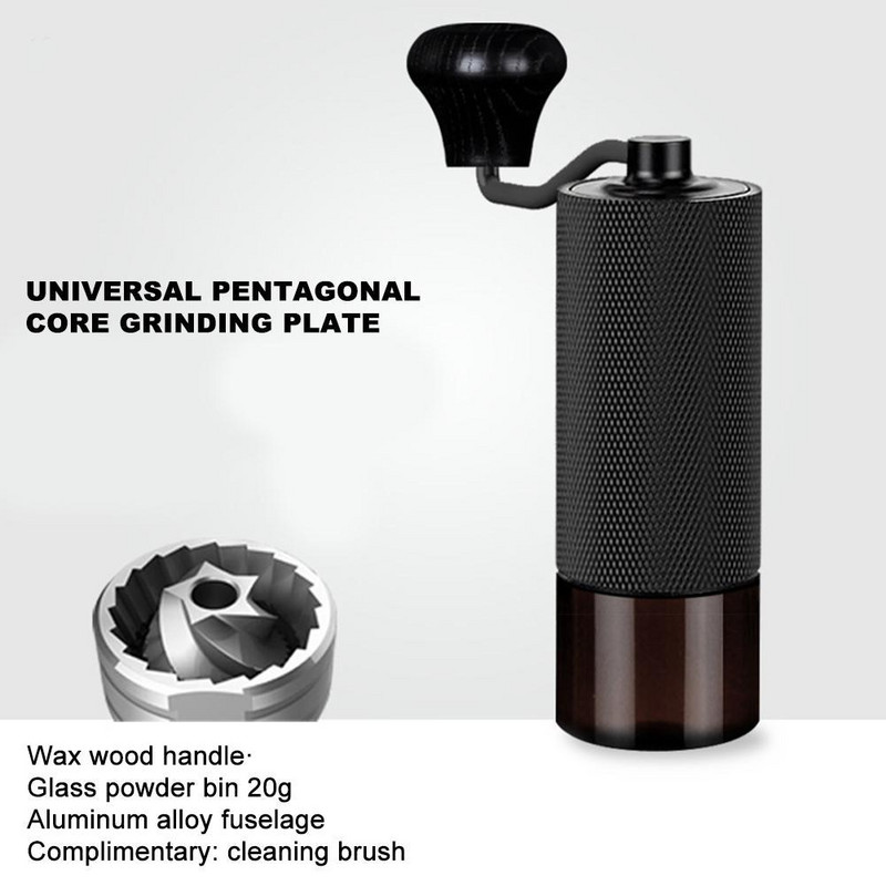 Râșniță manuală de cafea în interiorul râșniței portabile de înaltă calitate, cu poziționare dublă a rulmenților, pentru unelte de cafea de bucătărie de acasă