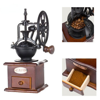 Εγχειρίδιο ευρωπαϊκού στυλ Μύλος καφέ Χειροποίητος Χυτοσίδηρος Ρετρό Χειροποίητοι κόκκοι καφέ Spice Mini Burr Mill Grinders Εργαλείο κουζίνας