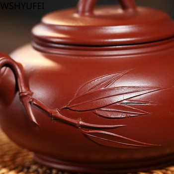 200ML чайник yixing zisha Dahongpao bamboo section teapot ръчно изработен чайник Household Infusion Of Tea Čajnik Tea Set Tea
