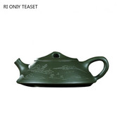 110 ml Kinijos Yixing purpurinio molio arbatinukai žaliavinio rūdos žalio purvo akmens samtelis arbatos puodukas Zisha filtras namų virdulys arbatos rinkinio reikmenys