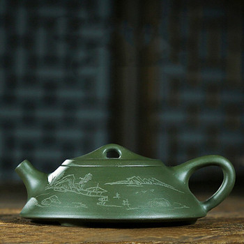 110 ml китайски Yixing лилави глинени чайници Сурова руда Зелена кал Каменна лъжичка Чайник Zisha Филтър Домашен чайник Комплект за чай Консумативи